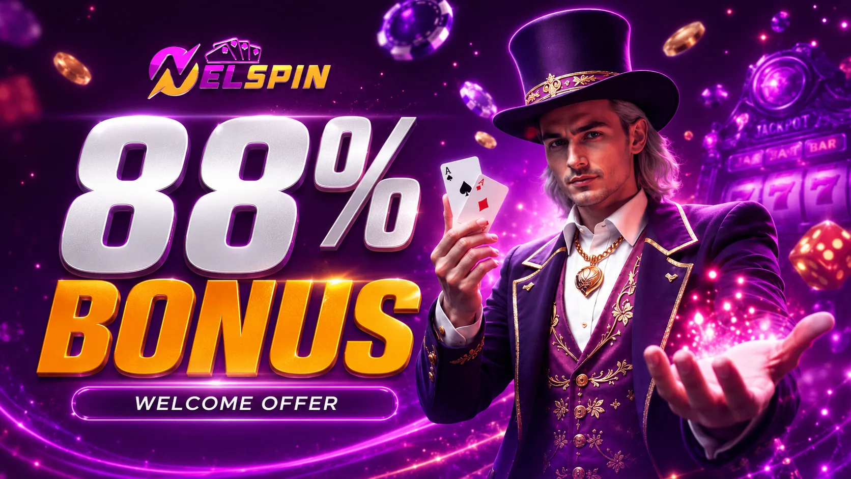 Nelspin welcome bonus visual for Australian players