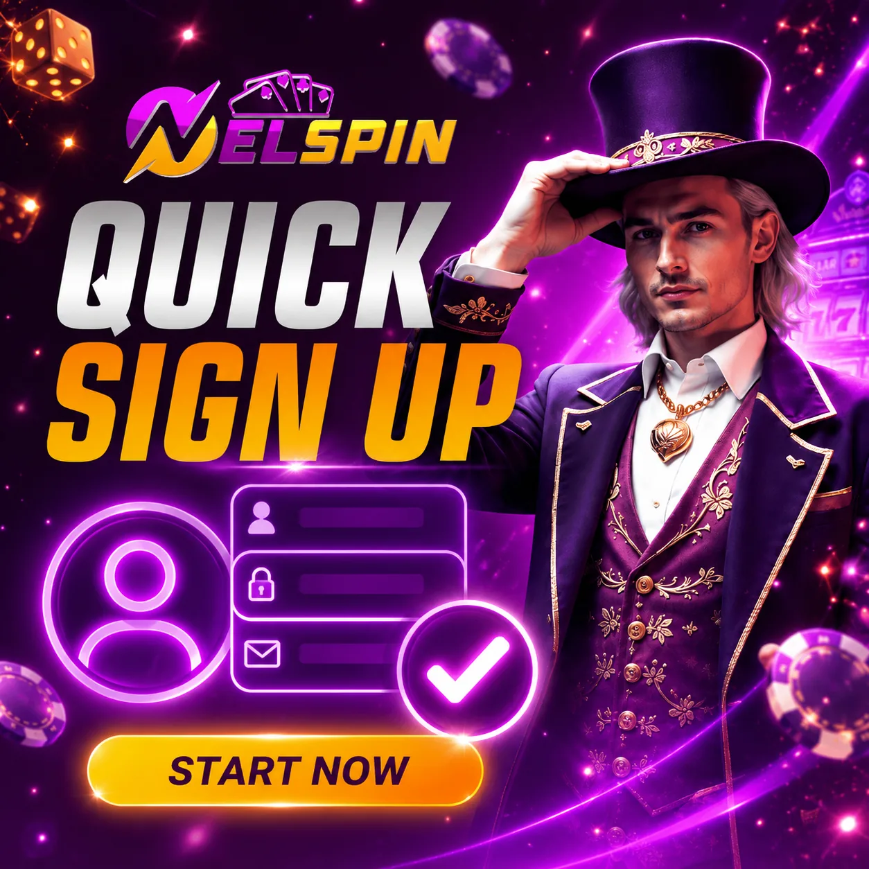 Nelspin registration media visual for account verification